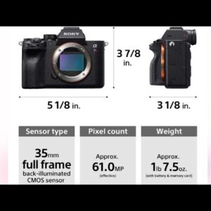 Sony Alpha ILCE-7RM4A Full-Frame 61.0MP Mirrorless Digital SLR Camera Body (4K Full Frame, Real-Time